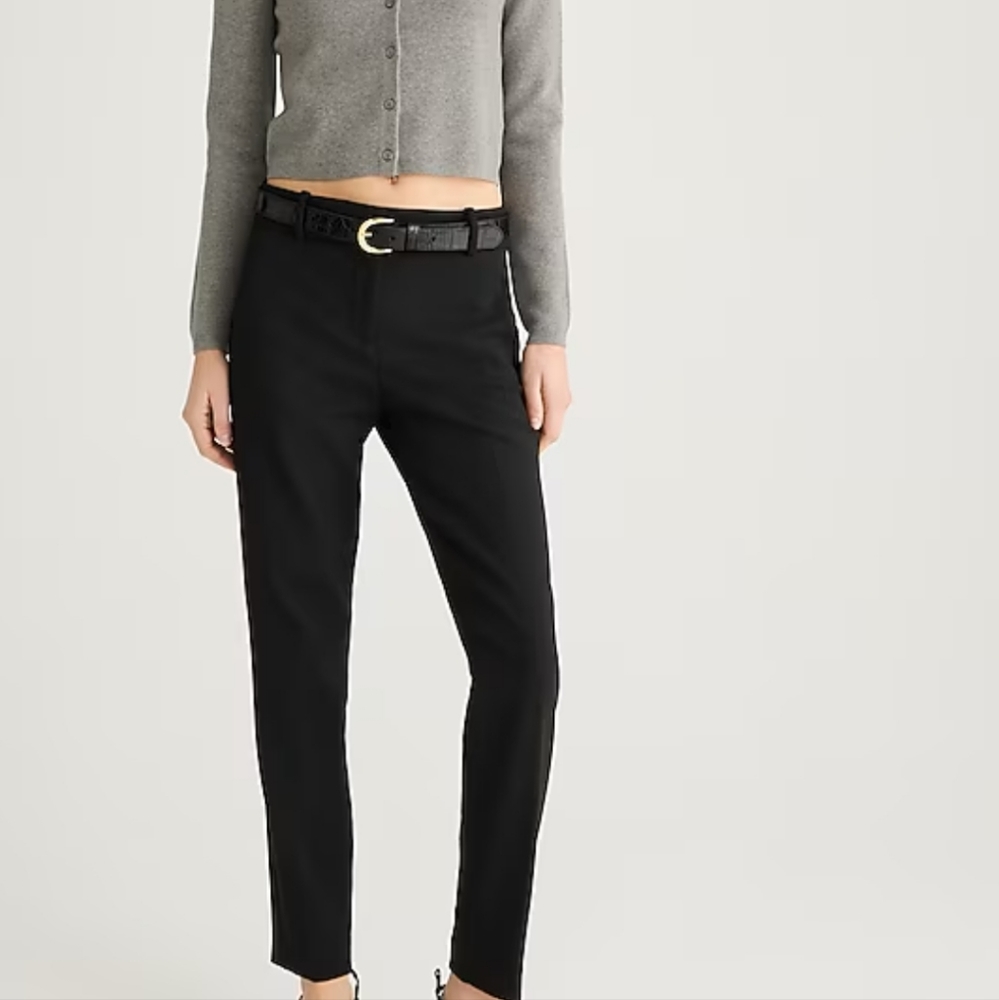 J.Crew 365 Cameron Slim Cropped Pant in four-season stretch size 4 black NWOT